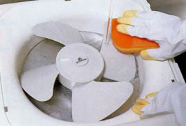 ●スポンジでこすり洗い