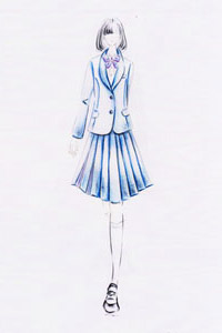 育英西中学高等学校 新しい制服のデザイン画