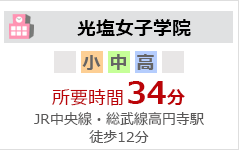 光塩女子学院 所要時間 34分