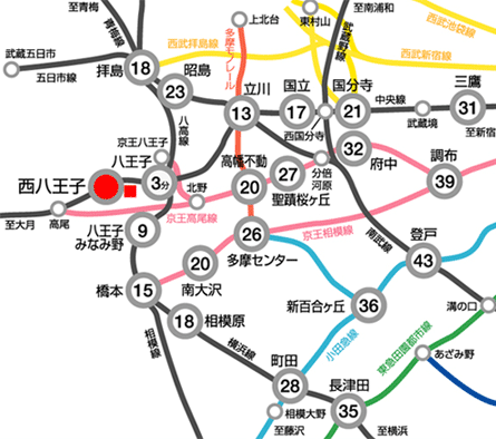 地図と所要時間