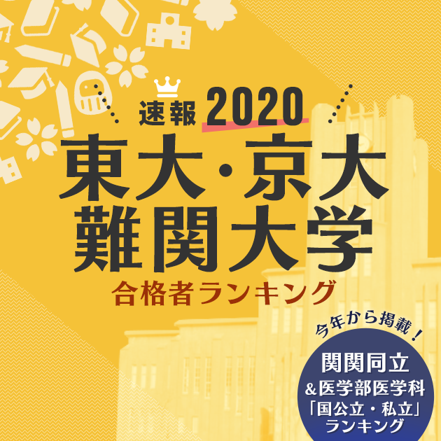 2020年 東京大学 合格者 高校別ランキング 現役合格率順 | インターエデュ